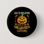 Pumpkin Halloween Costume Men Women Funny Hallowee Button (Vorderseite)