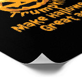 Pumpkin Halloween Design Poster (Ecke)