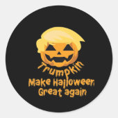 Pumpkin Halloween Design Runder Aufkleber (Vorderseite)
