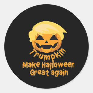 Pumpkin Halloween Design Runder Aufkleber