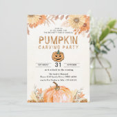 PUMPKIN Halloween Einladung (Stehend Vorderseite)