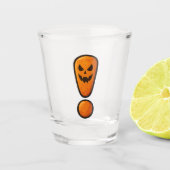 Pumpkin Halloween Exclamation Shot Glass Schnapsglas (Vorderseite)