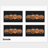 Pumpkin Halloween Fall Erntedank Geschenk Rechteckiger Aufkleber (Blatt)