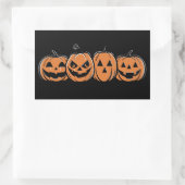 Pumpkin Halloween Fall Erntedank Geschenk Rechteckiger Aufkleber (Tasche)