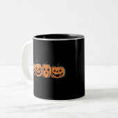 Pumpkin Halloween Fall Erntedank Geschenk Zweifarbige Tasse (Vorderseite Links)