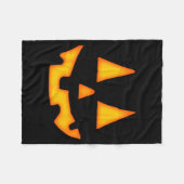 Pumpkin Halloween For Men Women Jack O Lantern Fac Fleecedecke (Vorderseite (Horizontal))