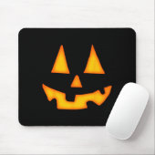 Pumpkin Halloween For Men Women Jack O Lantern Fac Mousepad (Mit Mouse)