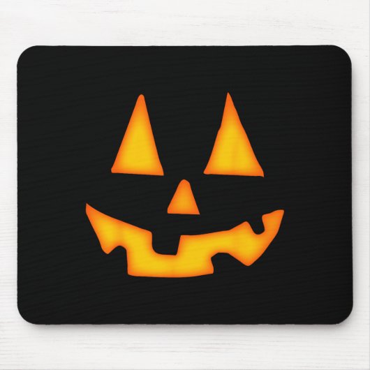 Pumpkin Halloween For Men Women Jack O Lantern Fac Mousepad (Vorne)