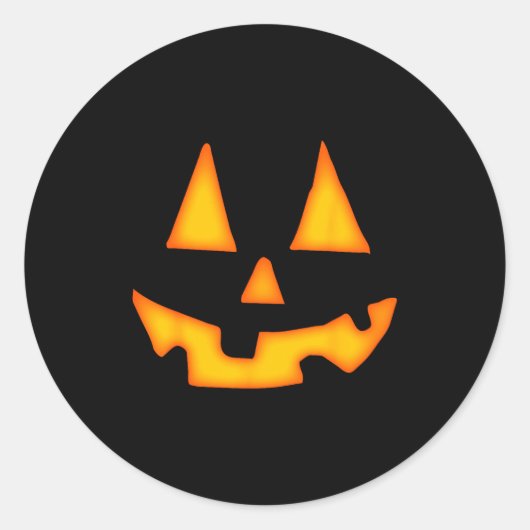 Pumpkin Halloween For Men Women Jack O Lantern Fac Runder Aufkleber (Vorderseite)