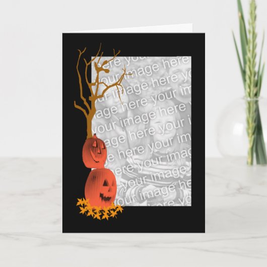 Pumpkin Halloween Foto Grußkarte Karte (Vorderseite)
