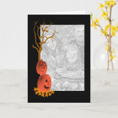 Pumpkin Halloween Foto Grußkarte Karte (Gelbe Blume)