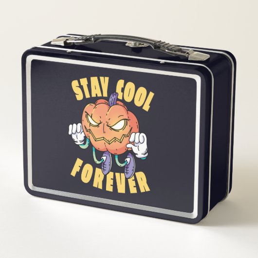 Pumpkin Halloween Funny Fall Design Metall Brotdose (Rückseite)