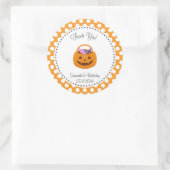 Pumpkin Halloween Geburtstag Danke, Sticker (Tasche)