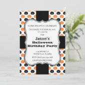 Pumpkin Halloween Geburtstagsparty Einladung (Stehend Vorderseite)