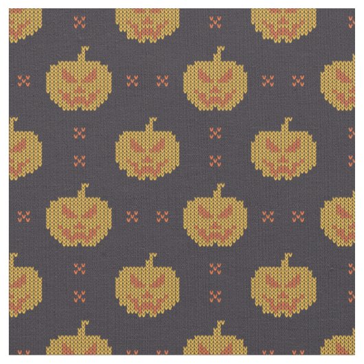 Pumpkin Halloween Jack-O-Lantern-Muster Stoff (Nahaufnahme)