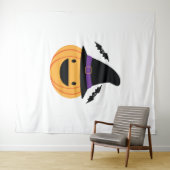 Pumpkin Halloween Kürbislaterne Bat Wandteppich (Beispiel (Horizontal))