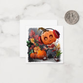 Pumpkin Halloween Musikfreund Mitteilungskarte (Vorderseite/Rückseite Beispiel)
