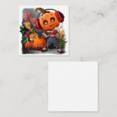 Pumpkin Halloween Musikfreund Mitteilungskarte (Vorne/Hinten)