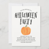 Pumpkin Halloween-Party Einladung (Vorderseite)