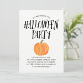 Pumpkin Halloween-Party Einladung (Stehend Vorderseite)