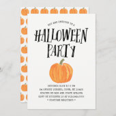 Pumpkin Halloween-Party Einladung (Vorne/Hinten)