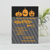 Pumpkin Halloween-Party Einladung (Stehend Vorderseite)