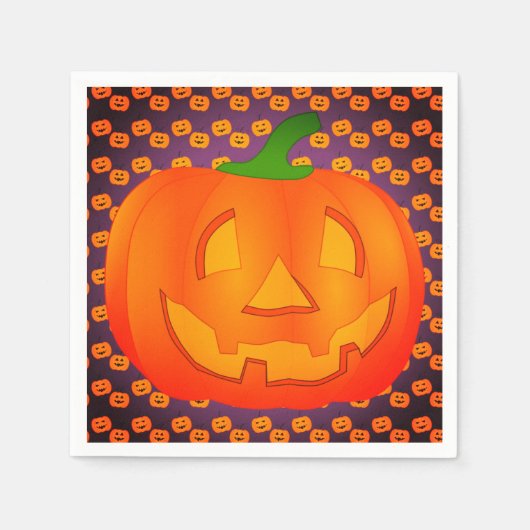 Pumpkin Halloween-Party Napkins Serviette (Vorderseite)