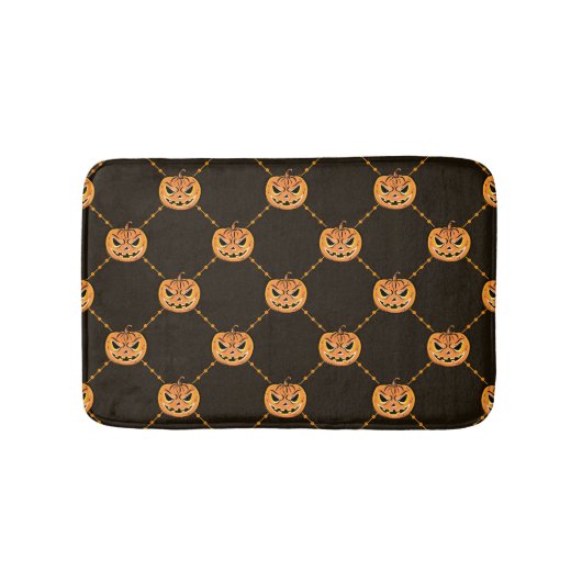 Pumpkin Halloween-Party Thema. Badematte (Vorderseite)