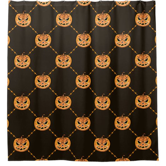 Pumpkin Halloween-Party Thema. Duschvorhang (Vorderseite)