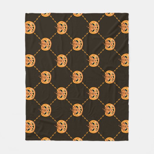 Pumpkin Halloween-Party Thema. Fleecedecke (Vorderseite)