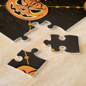 Pumpkin Halloween-Party Thema. Puzzle (Seite)