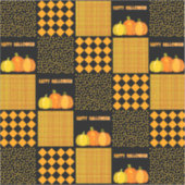 Pumpkin Halloween Patchwork Pattern Aufkleber (Vorderseite)