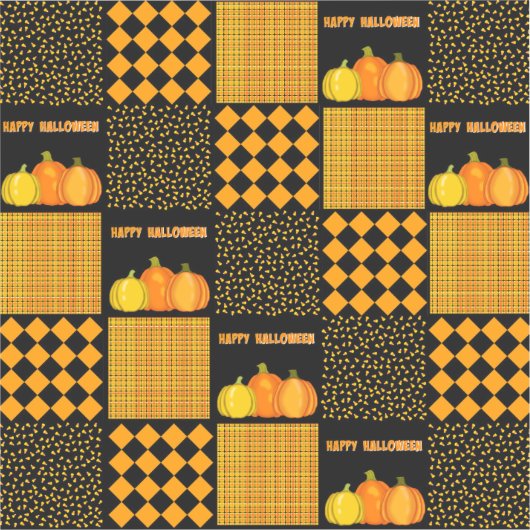 Pumpkin Halloween Patchwork Pattern Aufkleber (Vorderseite)