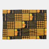 Pumpkin Halloween Patchwork Pattern Geschirrtuch (Horizontal)