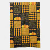 Pumpkin Halloween Patchwork Pattern Geschirrtuch (Vertikal)