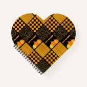 Pumpkin Halloween Patchwork Pattern Notizblock (Vorderseite)