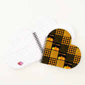 Pumpkin Halloween Patchwork Pattern Notizblock (Innenseite)