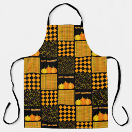 Pumpkin Halloween Patchwork Pattern Schürze