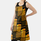 Pumpkin Halloween Patchwork Pattern Schürze (InSitu)