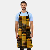 Pumpkin Halloween Patchwork Pattern Schürze (Getragen)
