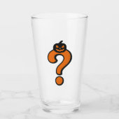 Pumpkin Halloween Question Mark Glass Glas (Vorderseite)