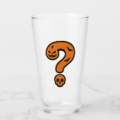 Pumpkin Halloween Question Mark Glass Glas (Vorderseite)
