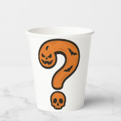 Pumpkin Halloween Question Mark Paper Cup Pappbecher (Vorderseite)