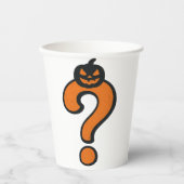 Pumpkin Halloween Question Mark Paper Cup Pappbecher (Vorderseite)