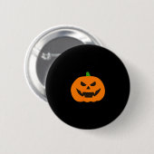 Pumpkin Halloween Subtle Jack O Lantern Minimal Tr Button (Vorne & Hinten)
