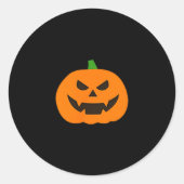 Pumpkin Halloween Subtle Jack O Lantern Minimal Tr Runder Aufkleber (Vorderseite)
