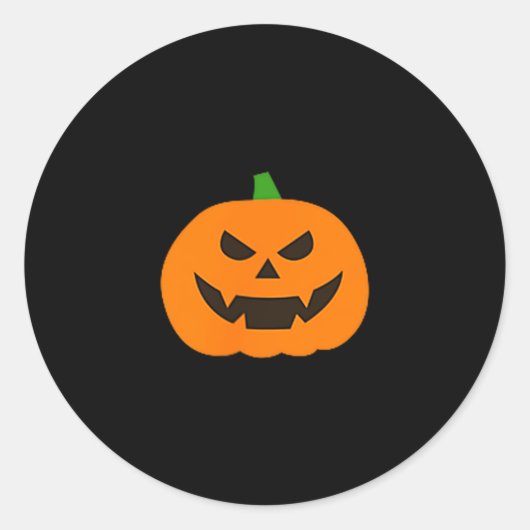 Pumpkin Halloween Subtle Jack O Lantern Minimal Tr Runder Aufkleber (Vorderseite)