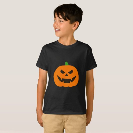 Pumpkin Halloween Subtle Jack O Lantern Minimal Tr T-Shirt (Vorne ganz)