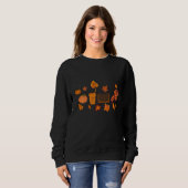 Pumpkin Halloween Sweatshirt Fall Cozy Spooky Vibe (Vorne ganz)