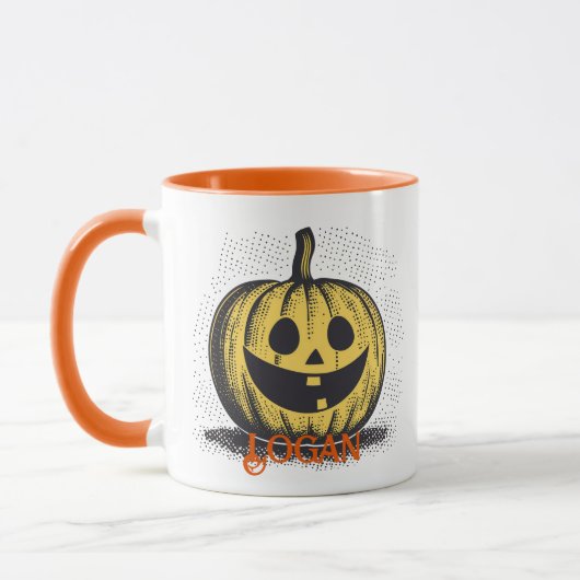 Pumpkin Halloween Tasse - Fun Jack-O' Lantern Vibe (Links)
